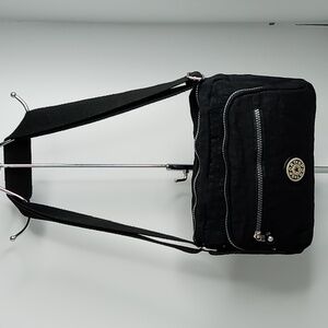 SPORT - Black Crossbody/Fanny Pack- Black Water Resistant - Large Travel Size